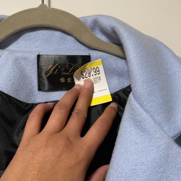 Sky blue coat Lg - Picture 3 of 4